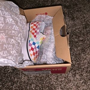 Checker board colorful vans